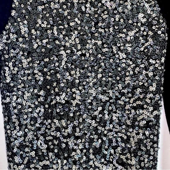 Express Black Sequin Embellished Shimmer Sweater - Picture 11 of 16